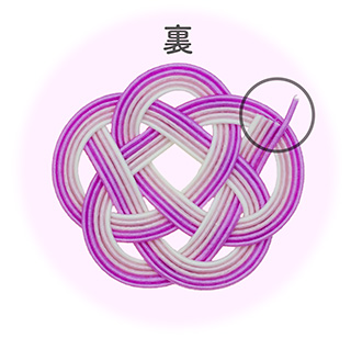 ツバキブローチの裏