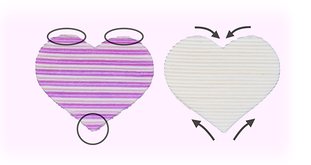 輪郭にそってカットする