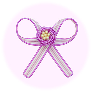 立体梅を付ける